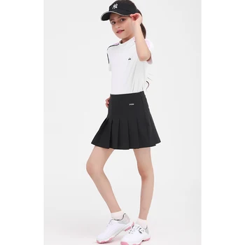 PGM Kızlar Golf Etekler Spor Salonu Spor Koşu Yoga Yumuşak Kısa Atletik Egzersiz Skort Yüksek Bel Pilili Golf Giyim QZ069