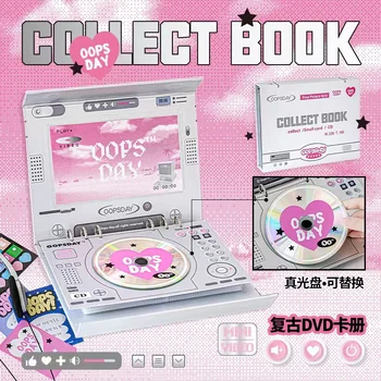 Kawaii Retro Video DVD Kpop ciltli defter Photocards Toplamak Kitap Sevimli Depolama Günlüğü Gündem Planlayıcısı Okul Kırtasiye