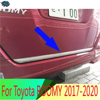 Toyota için GENİŞ 2016-2020 ABS Krom Kuyruk Kapısı Kapı Kapak Trim Arka Bagaj Kalıplama Çerçeve Styling Sticker Garnitür