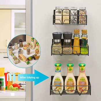 Mutfak düzenleyici Raf buzdolabı mıknatısı baharat şişesi Sütlü İçecek Depolama Rafı Banyo Cilt Bakımı Çeşitli Eşyalar Raf
