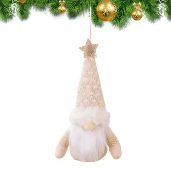 Peluş Cüceler Noel Örme Şapka Peluş Meçhul Cüce Kolye Renkli Sevimli İskandinav Oyuncak Yıldız Yumuşak Cüceler Süslemeleri