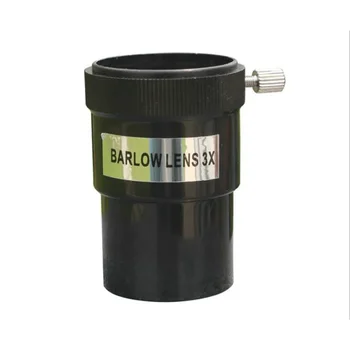Plastik Büyütme 3X Barlow Arayüzü Optik Tam Kaplama HD Lens için 1.25 