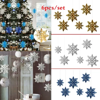 15-25cm 3D Asılı Kar Tanesi Charm Noel Ağacı Asılı Kolye Tavan Vitrin DIY Süslemeleri Evler Dükkanlar yatak odası dekoru