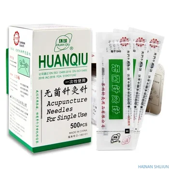 Yeni Paket Huanqiu Tek Kullanımlık Steril Akupunktur İğneleri 500 adet