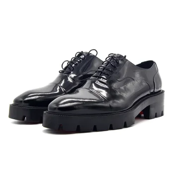 Euro Moda erkek Oxford Ayakkabı Kalın taban Hakiki Deri İş Elbise Ayakkabı Zapatos Tasarımcı Düğün Ayakkabı 2A