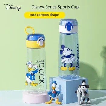 600ML Disney Mickey Çok o Donald Su Şişesi Karikatür BPA Ücretsiz Sızdırmaz Su Şişeleri Açık Taşınabilir içme şişesi Çocuklar Fincan
