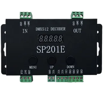 SP201E DMX512 Dekoder Denetleyici SPI Sinyal Adreslenebilir IC RGB Led Piksel 5 Kanal PWM Çıkışı Ws2811 2812 1903 Şeritler DC5V-24V