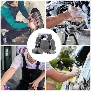Araba Yıkama Temizleme Kiti İle saklama çantası Profesyonel Araba Temizleme Araçları İle Sünger Pencere Su Bıçak Fırça Su Emme