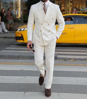 Yeni Erkek takım elbise Damat Sağdıç Smokin Düğün Parti Resmi 2 Parça Set Ceket Pantolon H09
