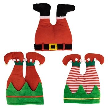 Santa Pantolon Şapkaları Santa Şapka Pantolonları Yetişkinler için Çılgın Şapkalar Noel Baba