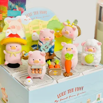Konserve Domuz Lulu Domuz Çiftliği Serisi Sevimli Pembe Piglet Karikatür Görüntü Çok tarzı Modeli Kör Kutu Dekorasyon Bebek Oyuncak doğum günü hediyesi