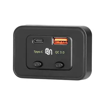 Araç şarj soketi 48W Tip-C Qc3.0 USB Portu Hızlı Şarj Anahtarı İle Şarj 2 Cihazlar Modifiye Parçaları Güvenlik Koruma Otobüs RV