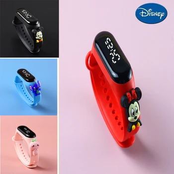 Disney Mickey Çocuk Saatler Kızlar İçin elektronik bilezik Spor Dokunmatik LED örümcek adam bebeği Çocuk İzle Kadınlar Su Geçirmez İzle