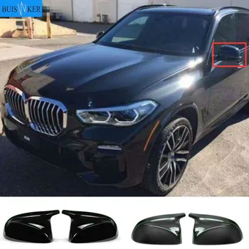 BMW için X3 G01 X4 G02 X5 G05 X6 G06 X7 G07 2018 2019 2020 M tarzı siyah dikiz aynası kapağı X3M Görünüm dikiz aynası kapağı