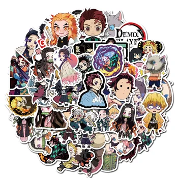 50 adet / takım iblis avcısı Etiket japon animesi Su Geçirmez Seyahat Bagaj Sticker Scrapbooking DIY Günlüğü Kırtasiye Okul Ofis