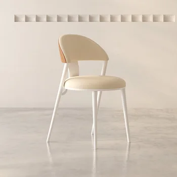 Basit Modern Yemek Sandalyesi Minimalist Su Geçirmez Beyaz Deri yemek sandalyeleri Tasarımcı Mutfak Cadeira De Jantar İskandinav Mobilya