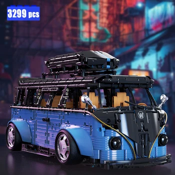 STOKTA 3299 adet Moc Fikir MVP Araba şehir otobüsü Uzaktan Kumanda karavan Yapı Taşları Tuğla Modeli Oyuncaklar Boys için noel hediyesi