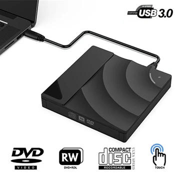 Taşınabilir yüksek hızlı USB 3.0 CD DVD - RW Optik Sürücü Harici İnce Disk Okuyucu masaüstü bilgisayar Dizüstü Tablet Promosyon DVD oynatıcı