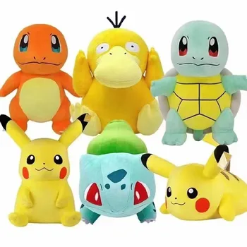 20 cm Pokemon Dolması peluş oyuncaklar Kawaii Pikachu Raichu Jenny Kaplumbağa Anime Bebek Çocuk Doğum Günü noel hediyesi