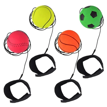 1 ADET Dönüş Sünger Kauçuk El Oyunu Egzersizleri Zıplayan Elastik Spor Naylon Dize Çocuk Çocuklar Açık Oyuncak Top Kapalı Tedarik