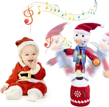Dans Konuşan Noel Santa Geyik Kardan Adam Oyuncak Yeni Yıl Noel Hediyeleri Komik Elektrikli Light Up Çocuk Hediyeler