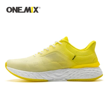 ONEMIX Profesyonel Stabilite koşu ayakkabıları Erkekler için Destek Hafif Dayanıklı Nefes spor ayakkabılar Kadın Maraton Sneakers