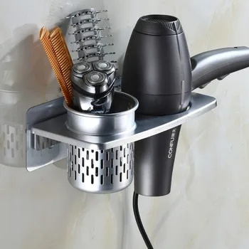 Tuvalet Saç Kurutma Makinesi Raf Tembel Olmayan Delme El Banyo hava kurutucu Tutucu Tuvalet Saç Kurutma Makinesi Yerleştirme Askı