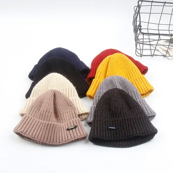 Kış Yeni Örme Şapka Şeker Renk Basit erkek ve kadın Kazak Şapka Açık Spor Sıcaklık Sonbahar ve Kış Şapka